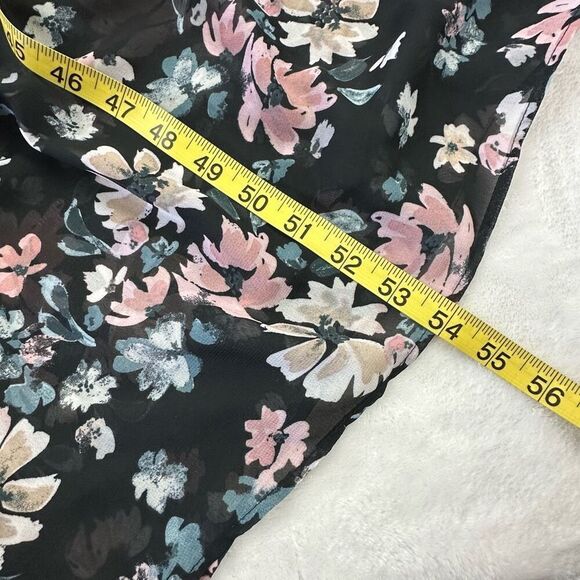 Motherhood Maternity Size XL Flutter Sleeve Floral Maxi Dress Black Wildflower - Picture 9 of 9